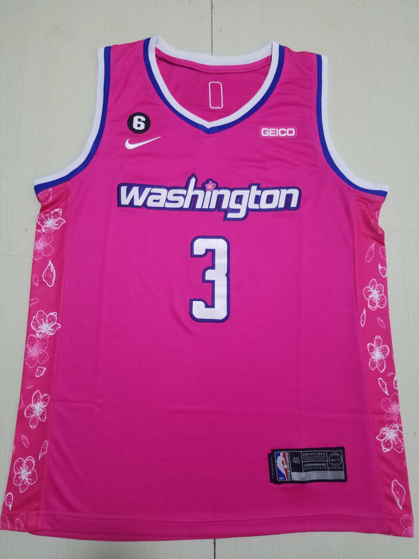 Men Washington Wizards 3 Beal Pink 2022 Nike NBA Jersey